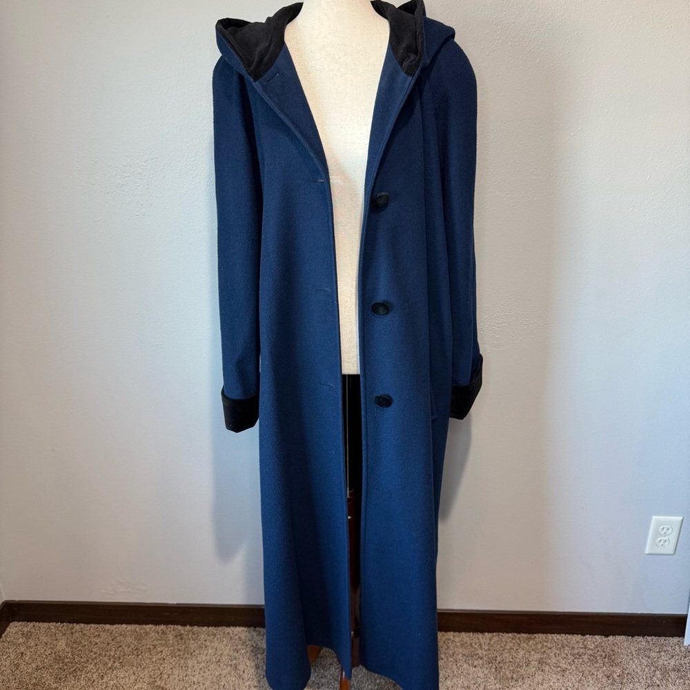 Vintage MDP Mario De Pinto Wool Hooded Coat | Made in USA | Long Coat - Picture 7 of 11